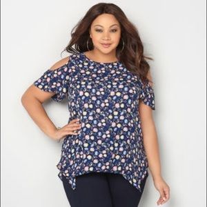 Avenue cold shoulder top